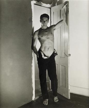 GEORGE PLATT LYNES (1907-1955) Young man (Jack Fontan) in doorway * Male nude on bed.